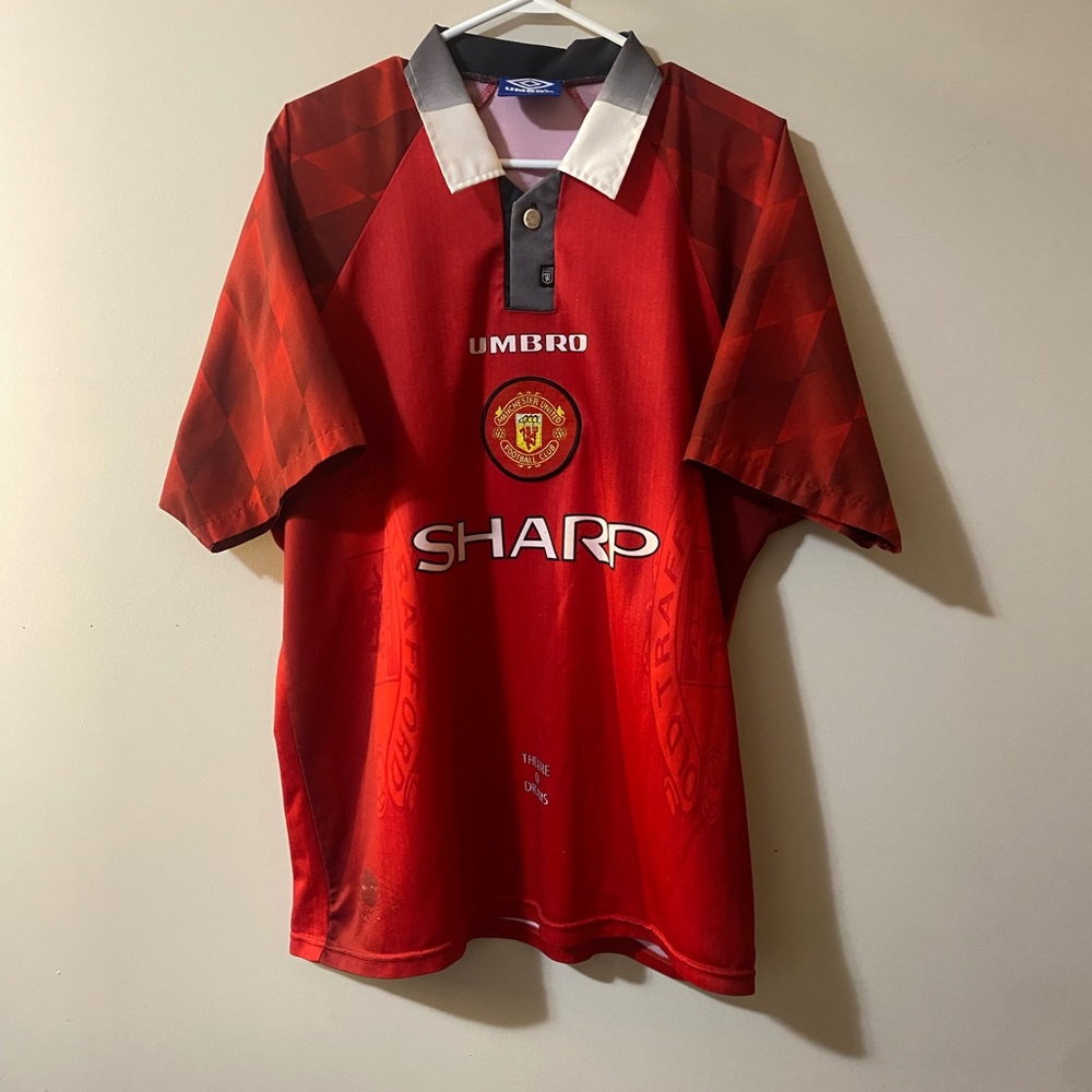 Vintage Manchester United 96/97 Home Soccer Jersey